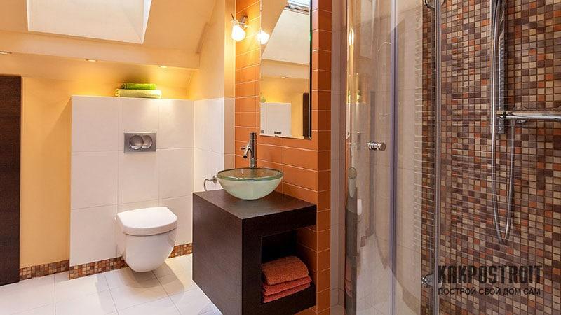 Salle de bain dans une maison en bois: règles d'aménagement et finitions