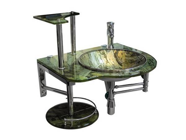 Lavabos en verre pour la salle de bain: types, avantages et inconvénients, un aperçu des meilleurs fabricants