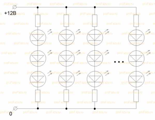 Schéma détaillé d'une lampe LED 220v