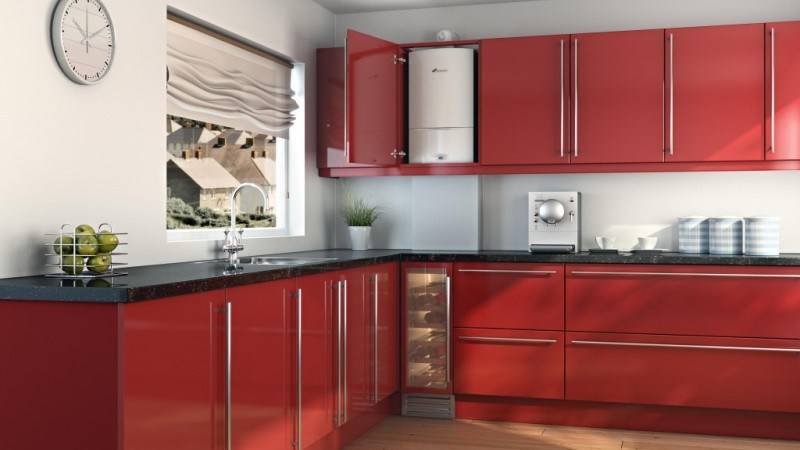 Nuances de conception de la conception d'une chaudière à gaz dans la cuisine