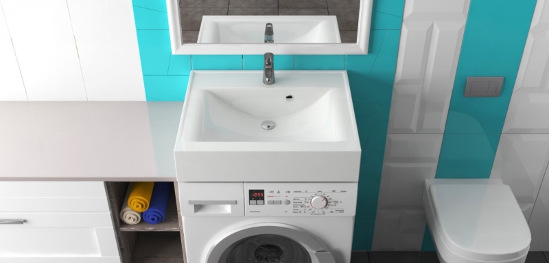 Machine à laver dans une petite salle de bain sous l'évier: caractéristiques et classement des meilleurs fabricants