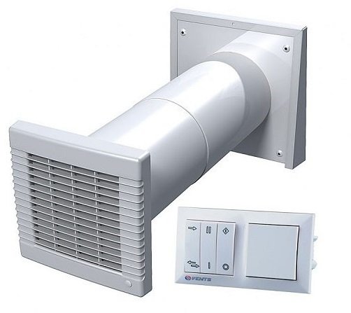 Ventilation par aspiration à travers le mur d'une maison privée: dispositif et principe de fonctionnement