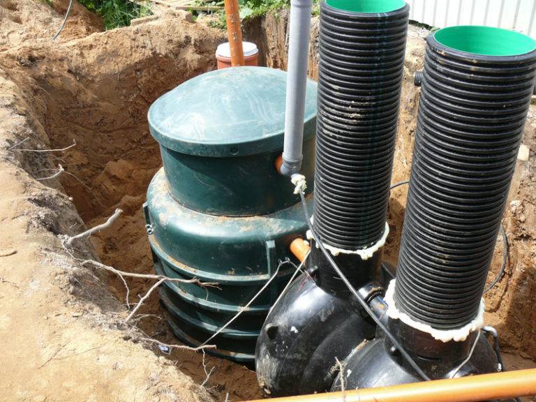 Fosse septique sur ou