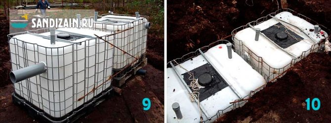 Fosse septique à faire soi-même à partir d'eurocubes et d'un cloaque dans la maison de campagne