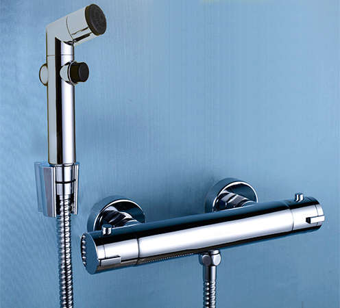 Arrosoir pour une douche hygiénique : nous démontons les modèles avec une vanne d'arrêt, un produit avec un mitigeur et des options des marques oras, damixa et bossini