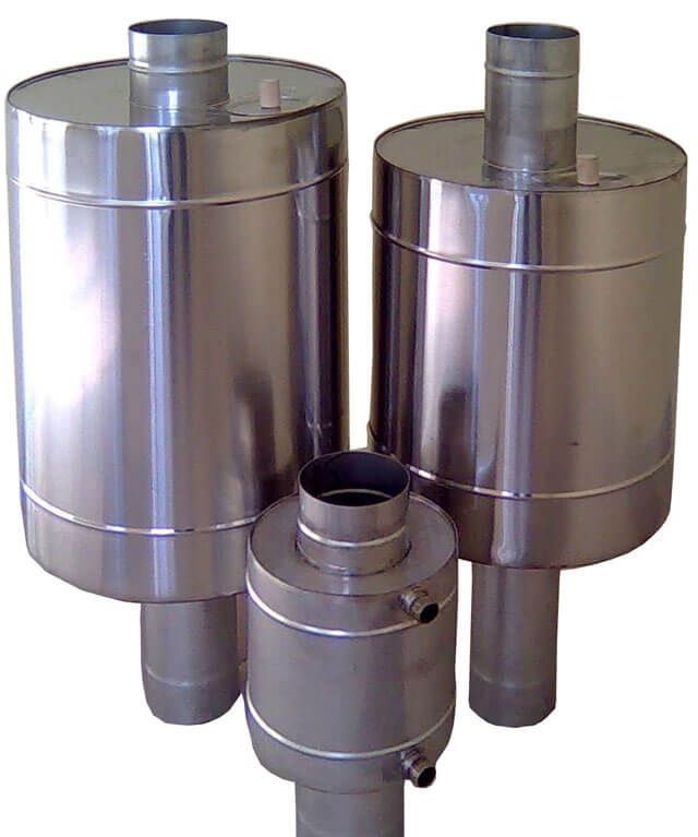 Nous fabriquons un échangeur de chaleur sur le tuyau de cheminée de nos propres mains