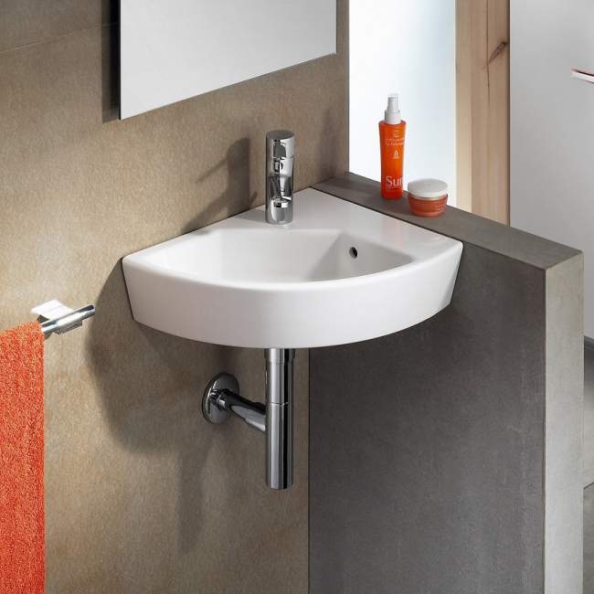 Lavabos d'angle pour la salle de bain - caractéristiques de choix, types, tailles et recommandations d'utilisation (95 photos)