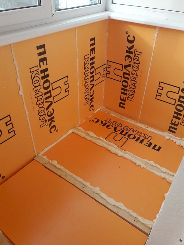 Comment isoler correctement un balcon avec du plastique mousse - à l'intérieur et à l'extérieur