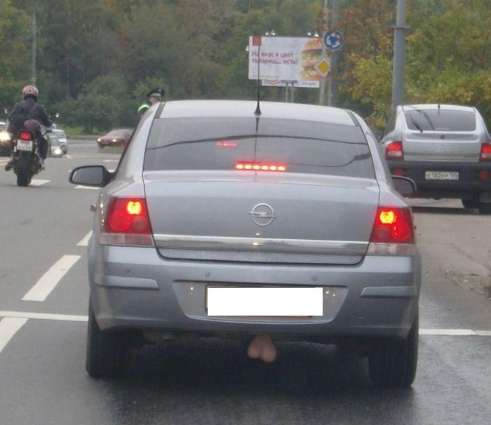 Conduire des vélos : pourquoi un seau est accroché à l'arrière d'une voiture