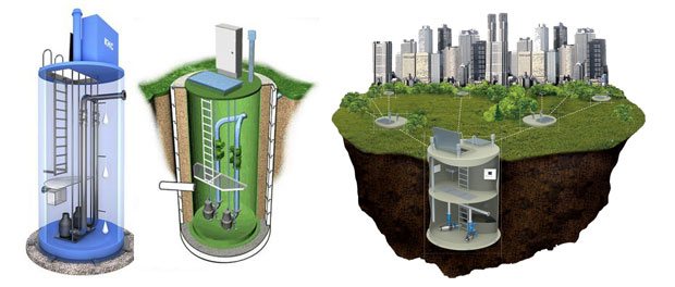 Stations de pompage des égouts domestiques: types, conception, exemples d'installation