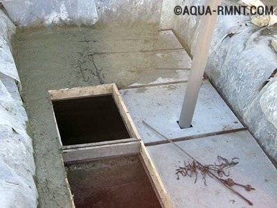 Un exemple de dispositif indépendant d'une fosse septique monolithique en béton