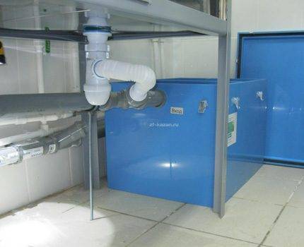 Installation de bacs à graisse à faire soi-même