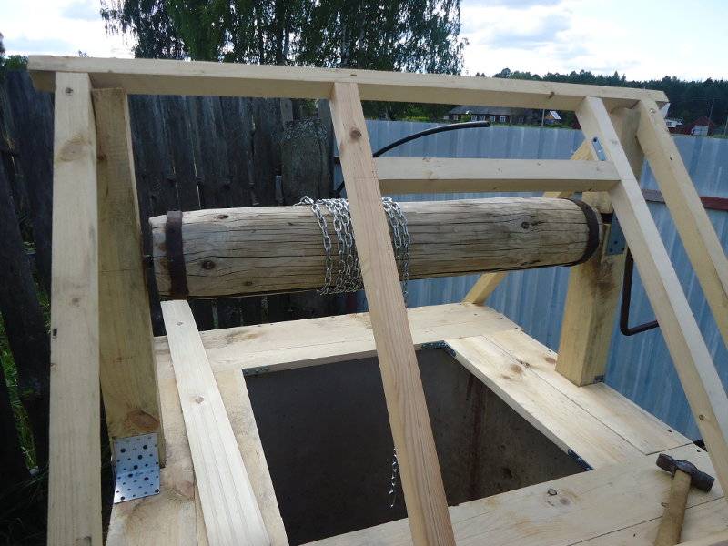 Maison à faire soi-même pour un puits: photos, dessins, instructions pas à pas