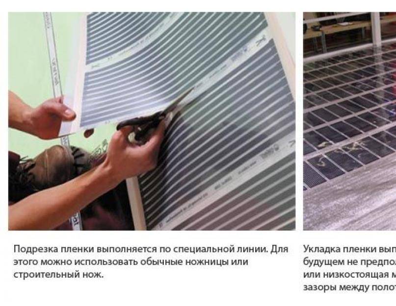 Nous posons correctement le sol chaud sous le linoléum