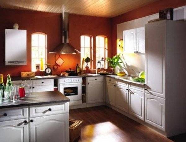 Nuances de conception de la conception d'une chaudière à gaz dans la cuisine
