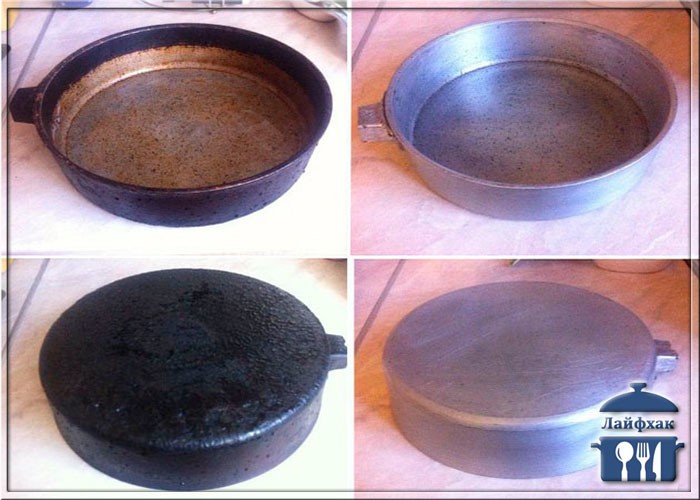 Poêle en fonte : propre des années de suie et de rouille