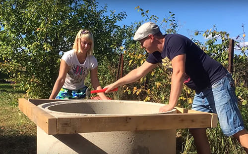 Nous récupérons le revêtement du puits