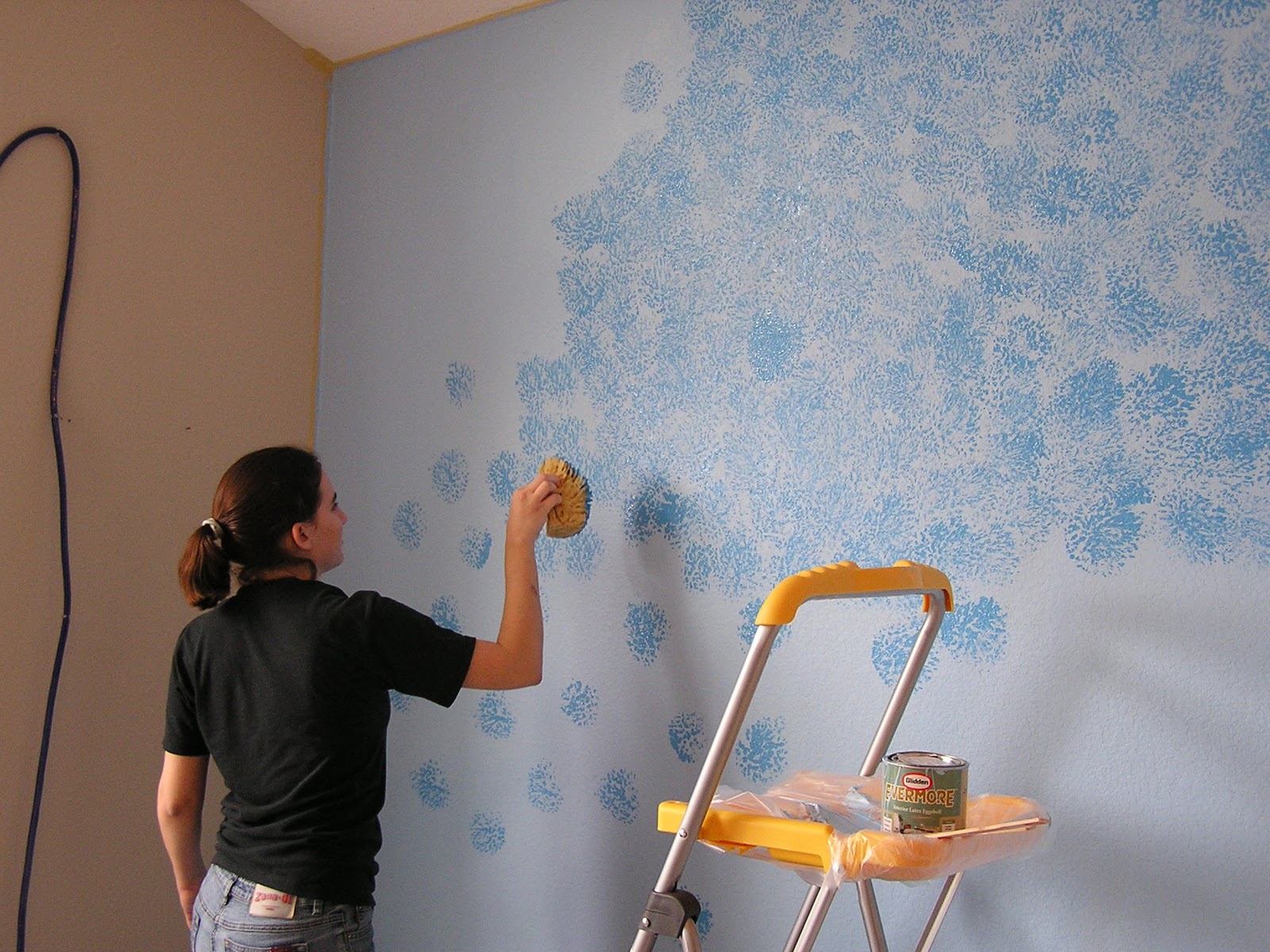 Nous peignons indépendamment les murs avec de la peinture décorative: nous énonçons l'essence