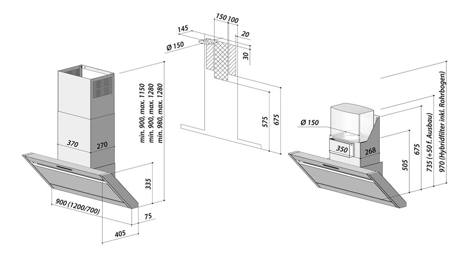 Hotte encastrable : règles d'installation dans un meuble et caractéristiques au choix