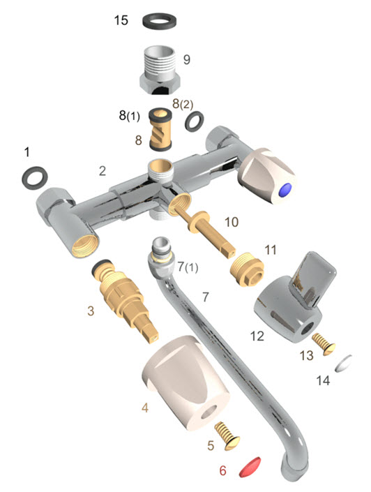 Dispositif de robinet: en quoi consiste-t-il, la structure du robinet dans la salle de bain, le schéma de la version à eau sphérique