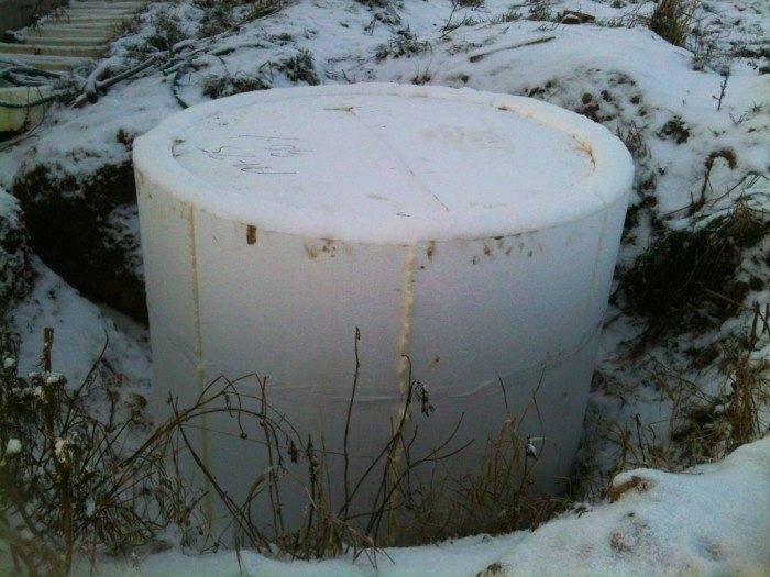 Isolation du puits à faire soi-même pour l'hiver avec de la mousse de polystyrène