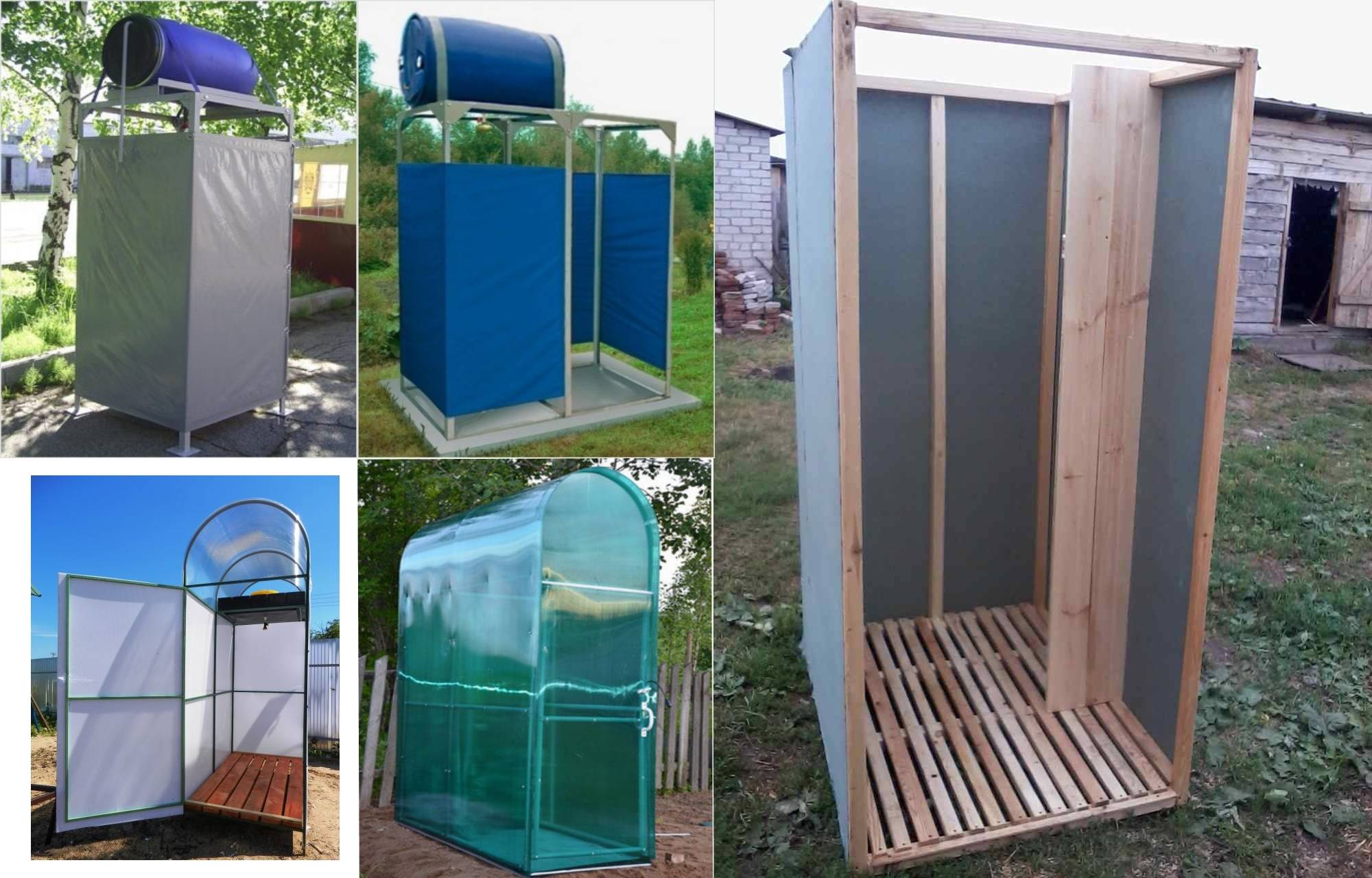 Comment faire une douche d'été dans le pays de vos propres mains: photos, vidéos et options d'arrangement