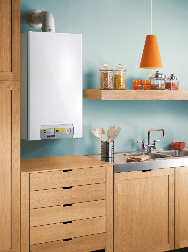 Conception de cuisine avec une chaudière à gaz: problèmes actuels et solutions