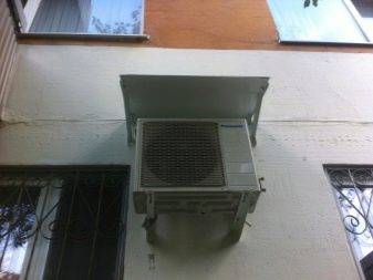 Visière pour le climatiseur: options pour protéger l'unité extérieure + aménager un auvent