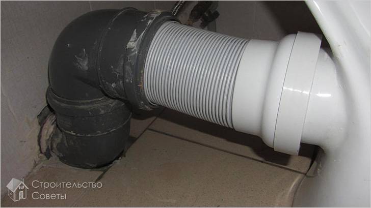 Manchette en caoutchouc pour la cuvette des toilettes (excentrique): règles d'installation et de connexion