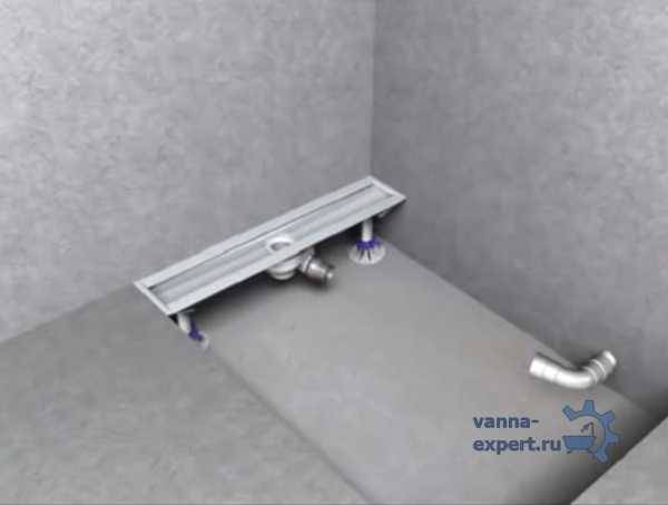 Caniveau de douche dans le sol sous le carrelage: types et nuances d'installation