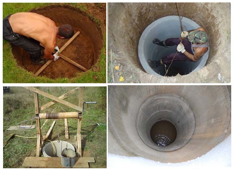 Creuser un puits de ses propres mains : types de structures de puits + aperçu des meilleures technologies de creusement