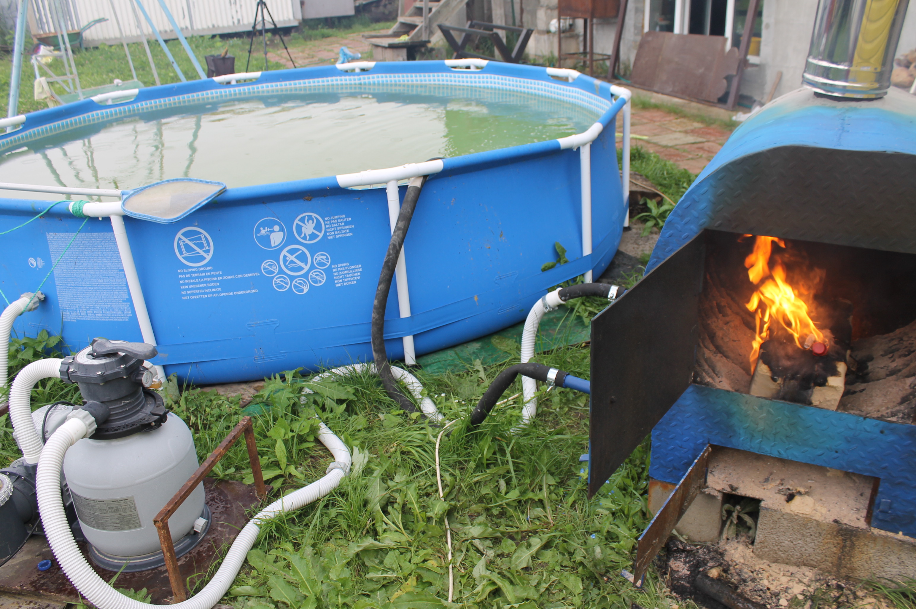 Chauffage de l'eau de la piscine à faire soi-même - instructions avec photos et vidéos