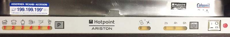 Lave-vaisselle Ariston - codes d'erreur