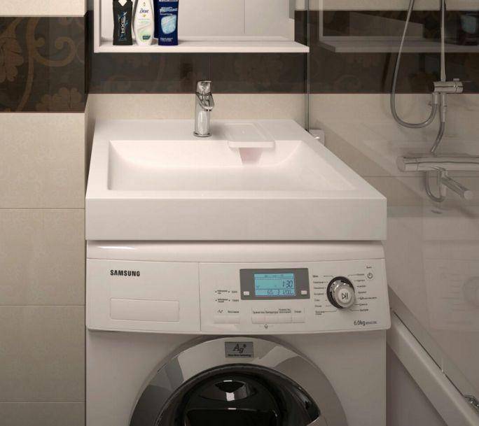 Évier au-dessus de la machine à laver 60 vues de photos, comment choisir, une installation correcte
