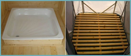 Cabines de douche en bois pour chalets d'été: construire une douche d'été de vos propres mains