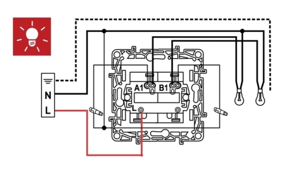 Interrupteur lumineux pour lampes LED