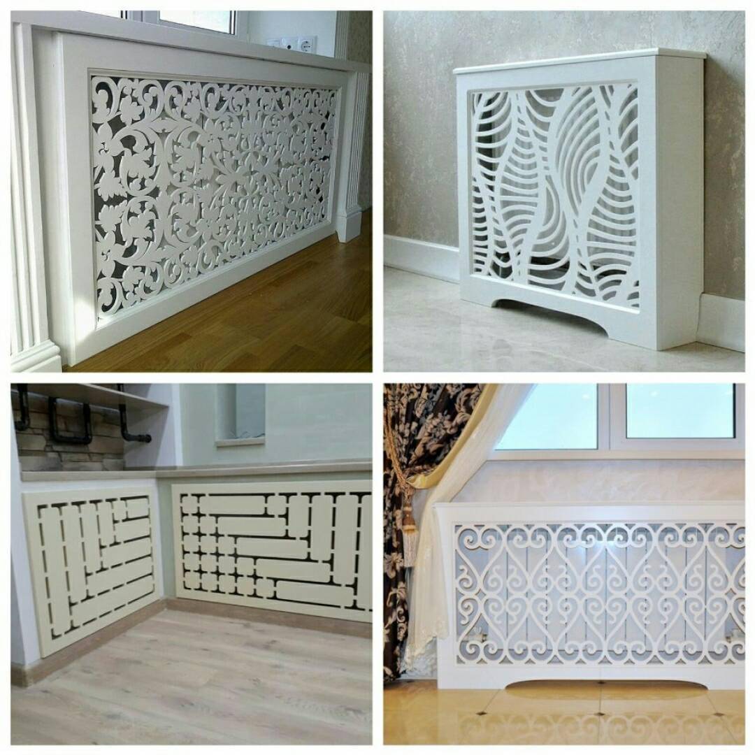 Écrans pour radiateurs (54 photos): une solution décorative à un problème inesthétique