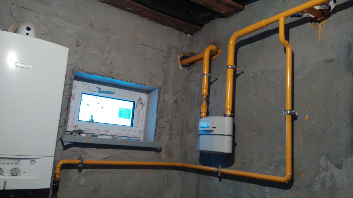 Chaudière à gaz dans les exigences du garage