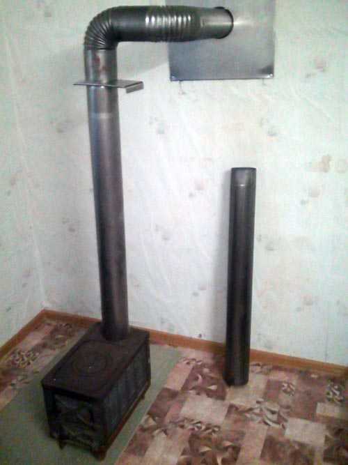 Cheminée pour poêle à ventre: schéma et conception de l'installation