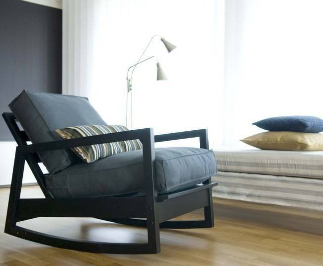Chaise à bascule en bois à faire soi-même: idées de photos, dessins + instructions étape par étape