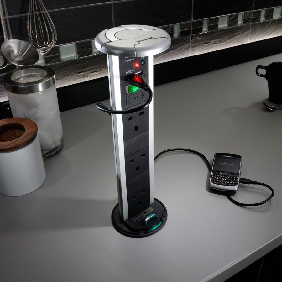 Prises rétractables pour comptoirs : comment et où installer