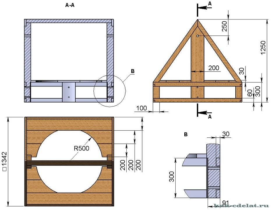 Maison à faire soi-même pour un puits: photos, dessins, instructions pas à pas