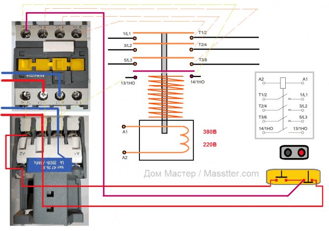 Interrupteur magnétique. schémas de câblage du démarreur.