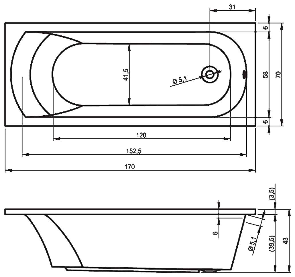 Dimensions d'une baignoire en fonte (largeur et longueur), combien pèse une baignoire en fonte (photo, vidéo)