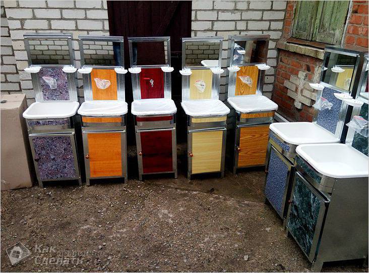 Lavabo à faire soi-même pour offrir : aperçu des meilleurs designs et exemples de produits faits maison