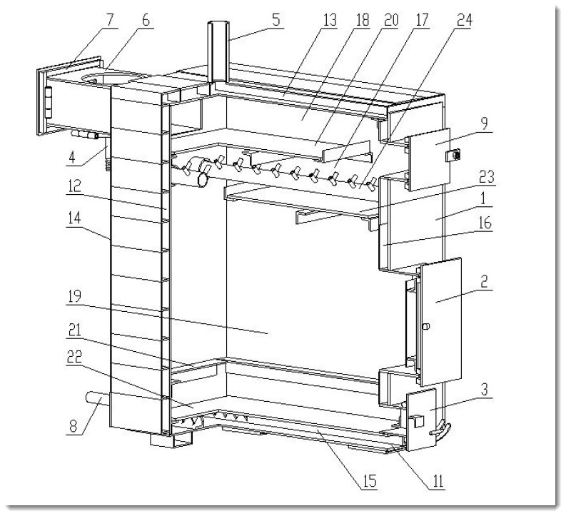 Appareil de bricolage et schéma d'une chaudière à pyrolyse