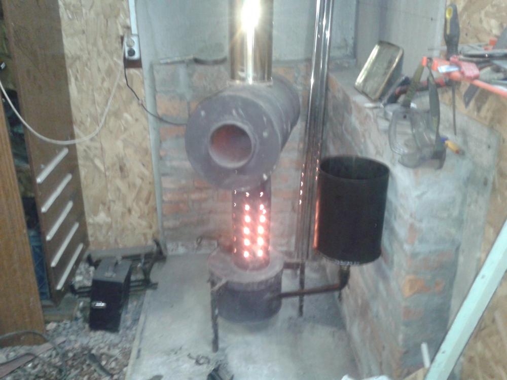 Poêle à ventre à faire soi-même: poêles faits maison pour un garage et une résidence d'été