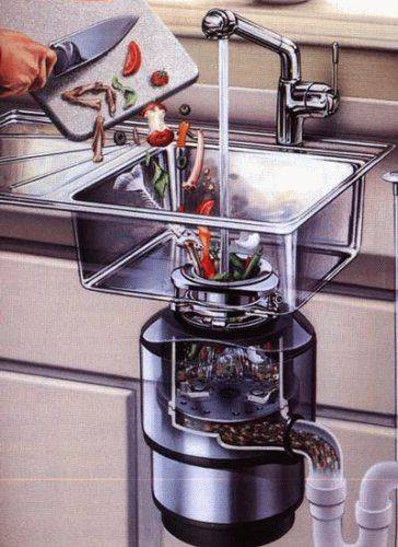 Broyeur de déchets alimentaires pour évier - aperçu de l'équipement et installation à faire soi-même