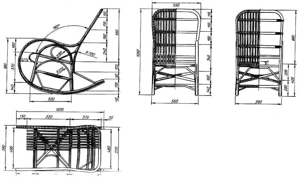 Chaise berçante en bois à faire soi-même: photos, dessins et avancement des travaux Chaise berçante en bois à faire soi-même: photos, dessins et avancement des travaux