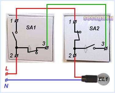  Schéma de câblage d'un interrupteur de passage simple: analyse du circuit et procédure d'exécution des travaux